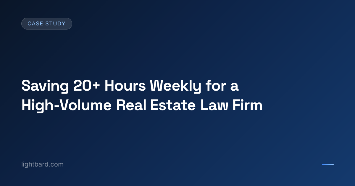 AI Intake & Closings for Real Estate Law Firms